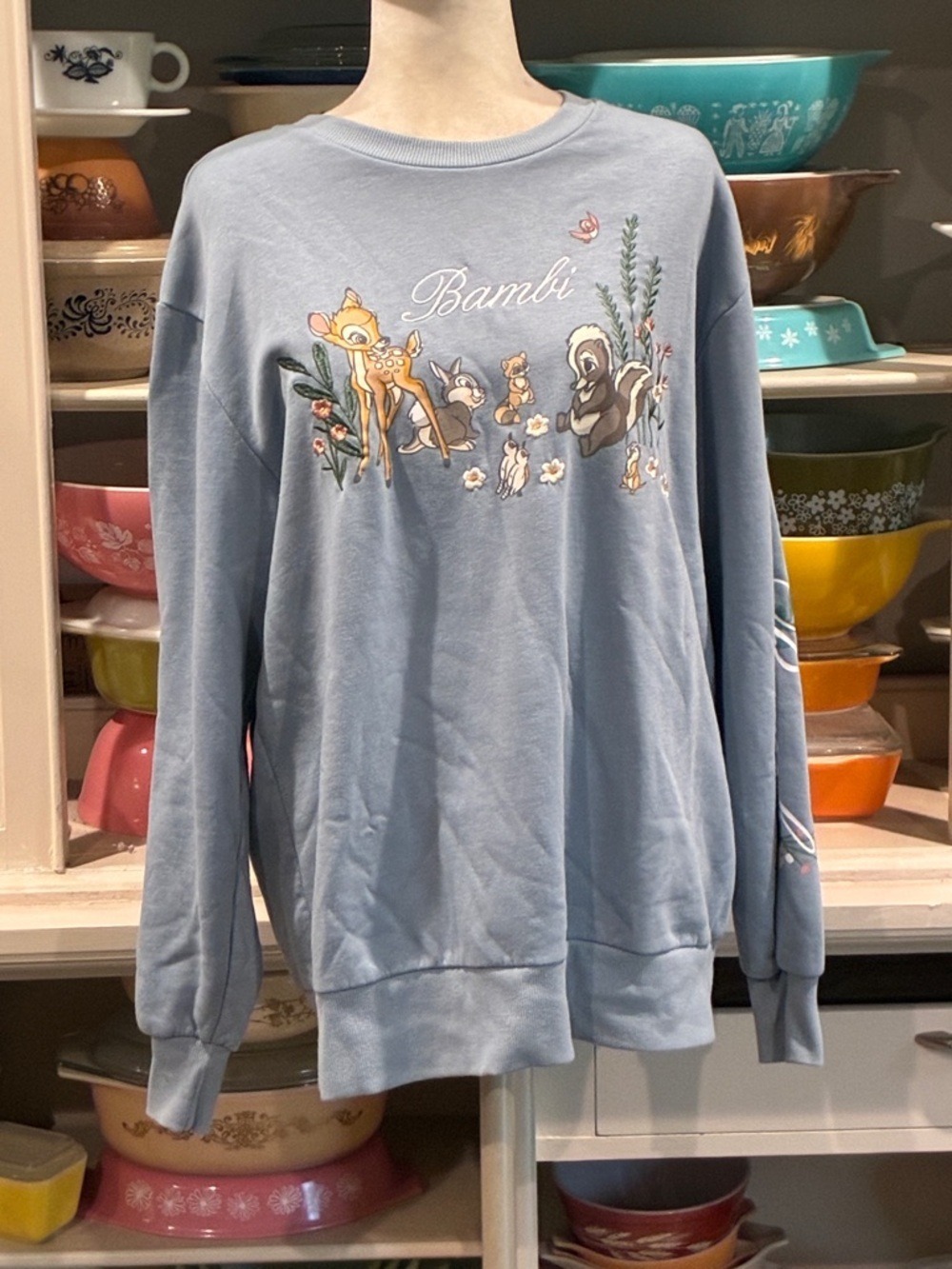 Disney Bambi and His Forest Friends Crewneck Graphic Sweatshirt - Size Medium - Picture 2 of 14